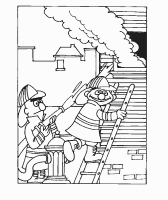 A coloring page of sesame street